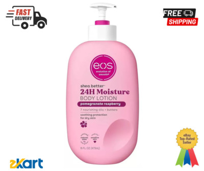 eos Shea Better Body Lotion- Pomegranate Raspberry, 24-Hour Moisture 16 fl oz...