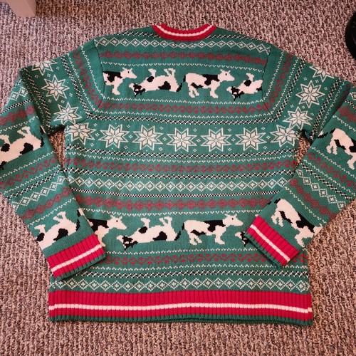 Blizzard Bay Ugly Sweater Christmas Size Adult Large 3-D Cow Holiday Party - Picture 5 of 5