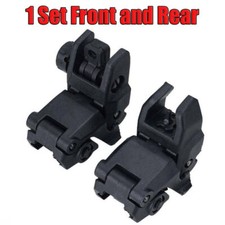 NEW Flip Up Sight New Generation Front Rear Back Up Sight Set Black