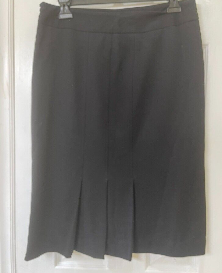 apt 9 skirt size 6 black knee length lined business professional dressy