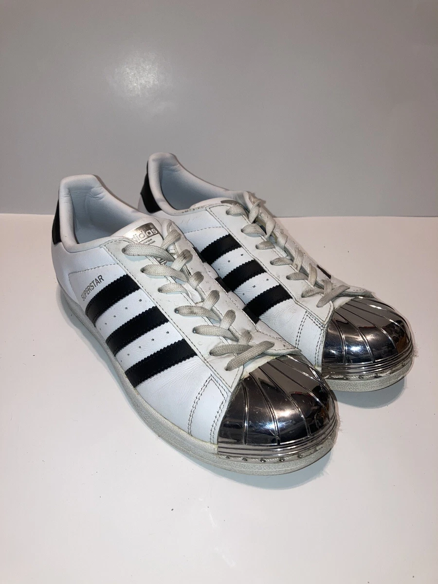 Women's Superstar Chrome Metal Toe White Black Silver Size BB5114 | eBay