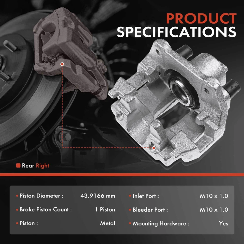 Pinza de freno de disco con soporte para pasajero trasero Volvo XC90 2003-2014 8602726 Foto 2 de 4