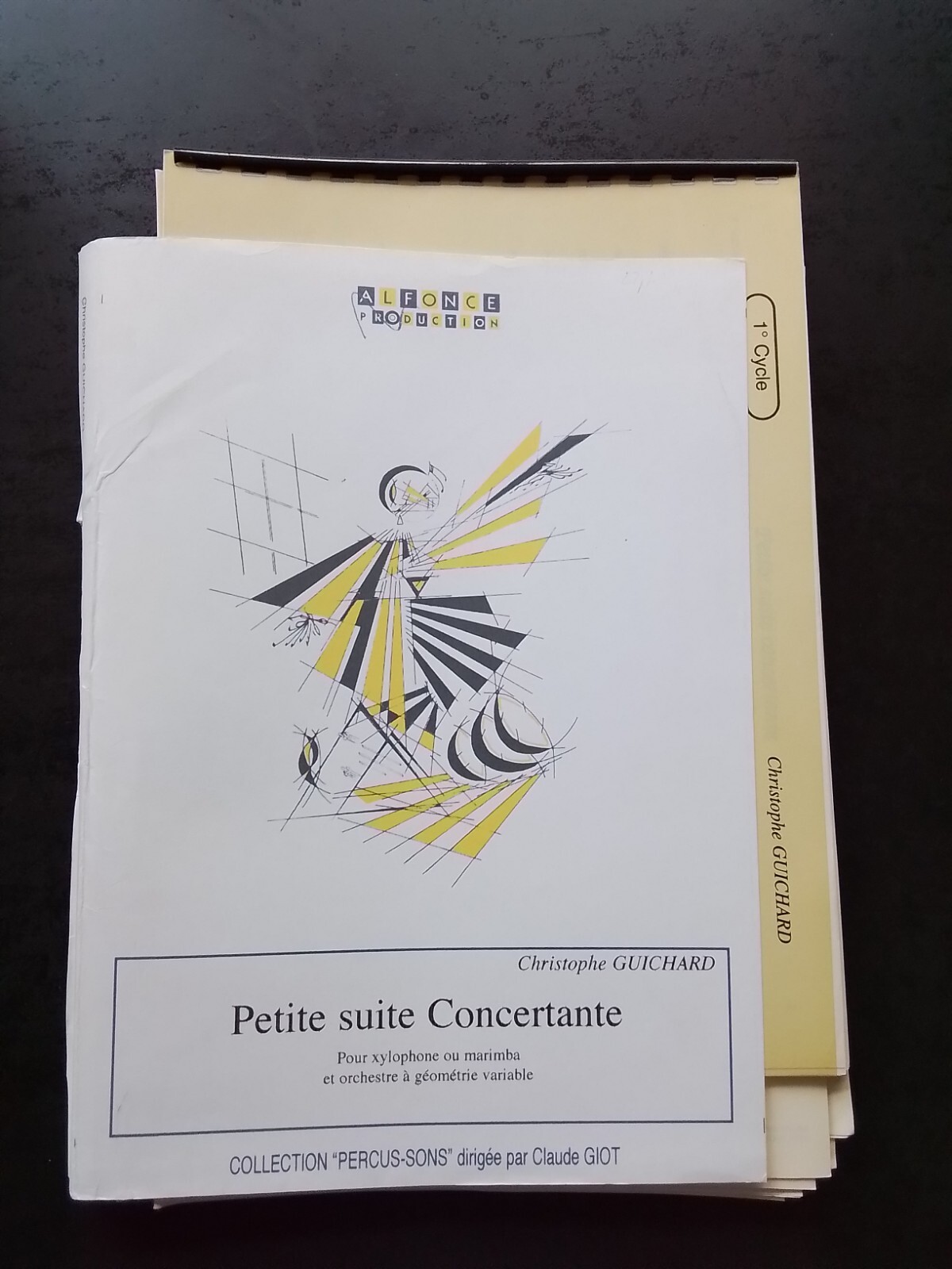 Partition C. Guichard Petite suite concertante pour examen de xylophone solo