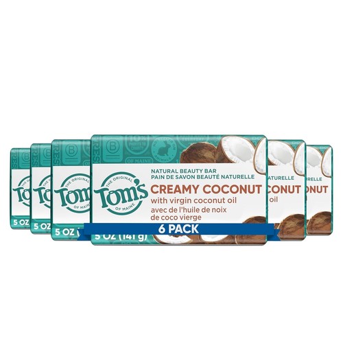 6-Pack Moisturizing Coconut Bar Soap with Organic Virgin Coconut Oil, 5 oz - Picture 3 of 11