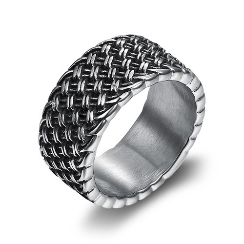 Mens Stainless Steel Celtic Knot Braided Wedding Band Ring Size 7-15 - Picture 1 of 6