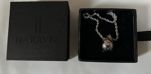 Haraves Globe pendant with chain Silver plated New boxed - Picture 4 of 24