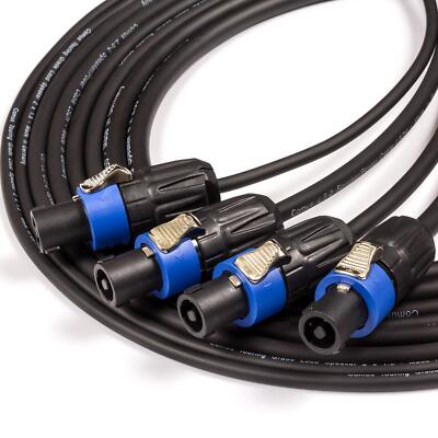 Twist Lock Speakon LOUD Speaker Lead. Flexible Black PRO Cable