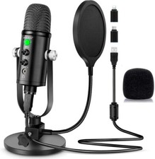 Microphone for Podcast, USB Microphone Kit for Phone, PC/Micro/Mac/Android,Profe