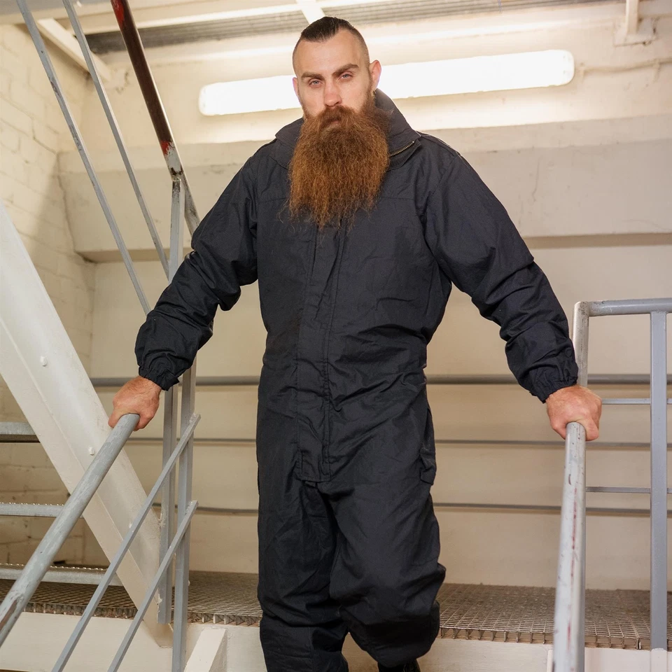 Original British Military Police black coverall water flame resistant jumpsuit - Image 4 of 4