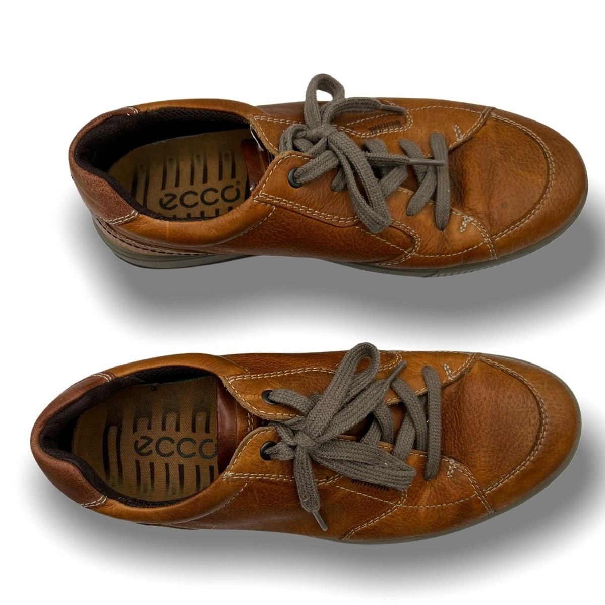 Ecco Brown Leather Casual Men\'s Lace Up Shoe Size 8/8.5 Men main image 3