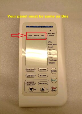  See Video~Control Panel Only for Breadman Ultimate Bread Maker Machine TR2200C