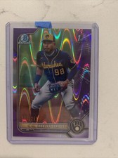 2022 Bowman Chrome Prospects Purple RayWave Refractor /250 Branlyn Jaraba