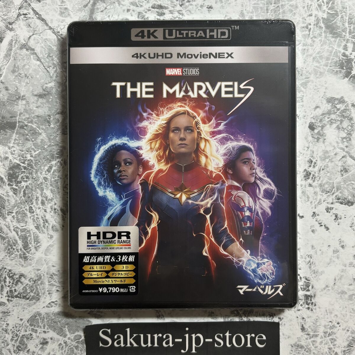 The Marvels Limited Edition 4K ULTRA HD+3D+Blu-ray Japan VWAS-7521 New F/S The Marvels Limited Edition 4K ULTRA HD+3D+Blu-ray Japan VWAS-7521 New F/S