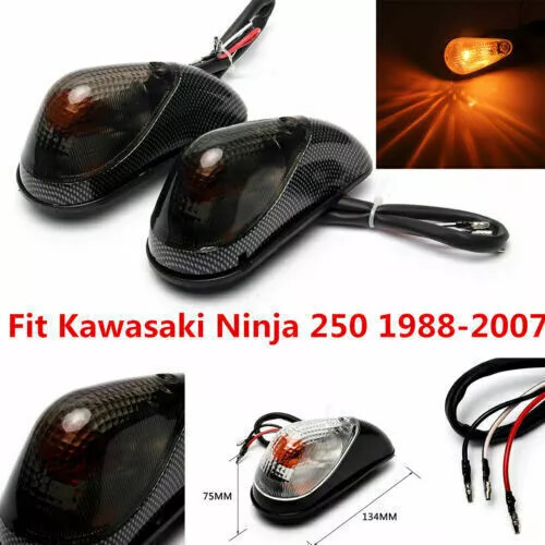 Turn Signals Light Rear Amber Smoke Fit For Kawasaki Ninja EX 250 EX250 1995 - Picture 2 of 10