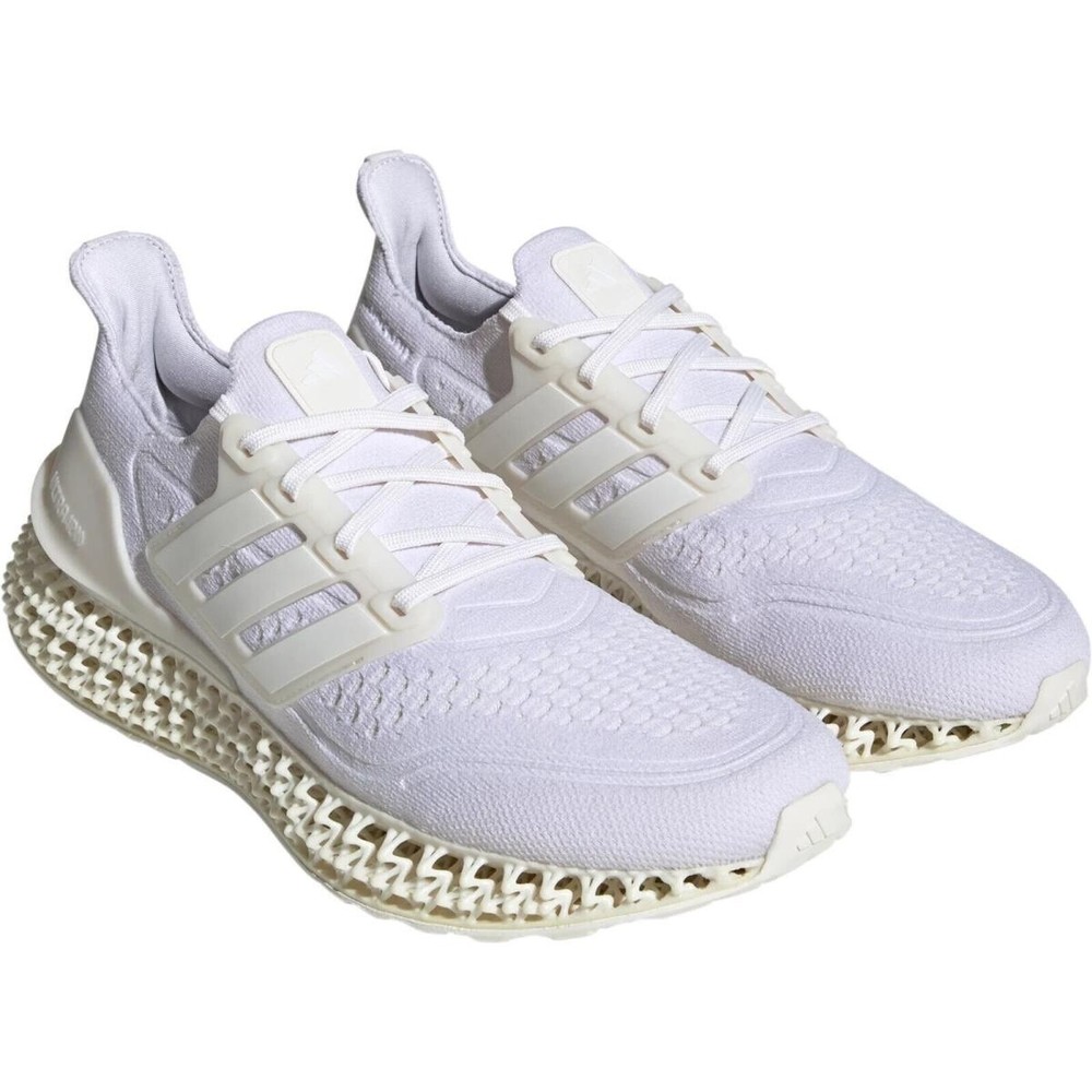 adidas Ultra 4D Triple White Running Shoes FWD Trainers New Sneakers 100%LEGIT