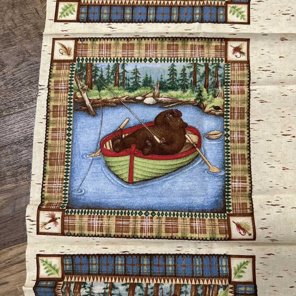 Panel de tela "Catch of the Day" algodón acolchado/tela colgante Foto 3 de 4