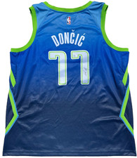 LUKA DONCIC SIGNED DALLAS MAVERICKS NIKE CITY EDITION BASKETBALL JERSEY PSA/DNA