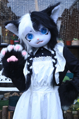 Costume Mascotte Cane Volpe Husky - Completo In Pelliccia Per Adulti - Cosplay Lupo - Su Misura