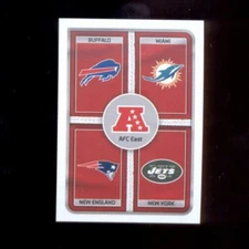 2016 Panini AFC East Quad Sticker New England Patriots Jets Dolphins Bills