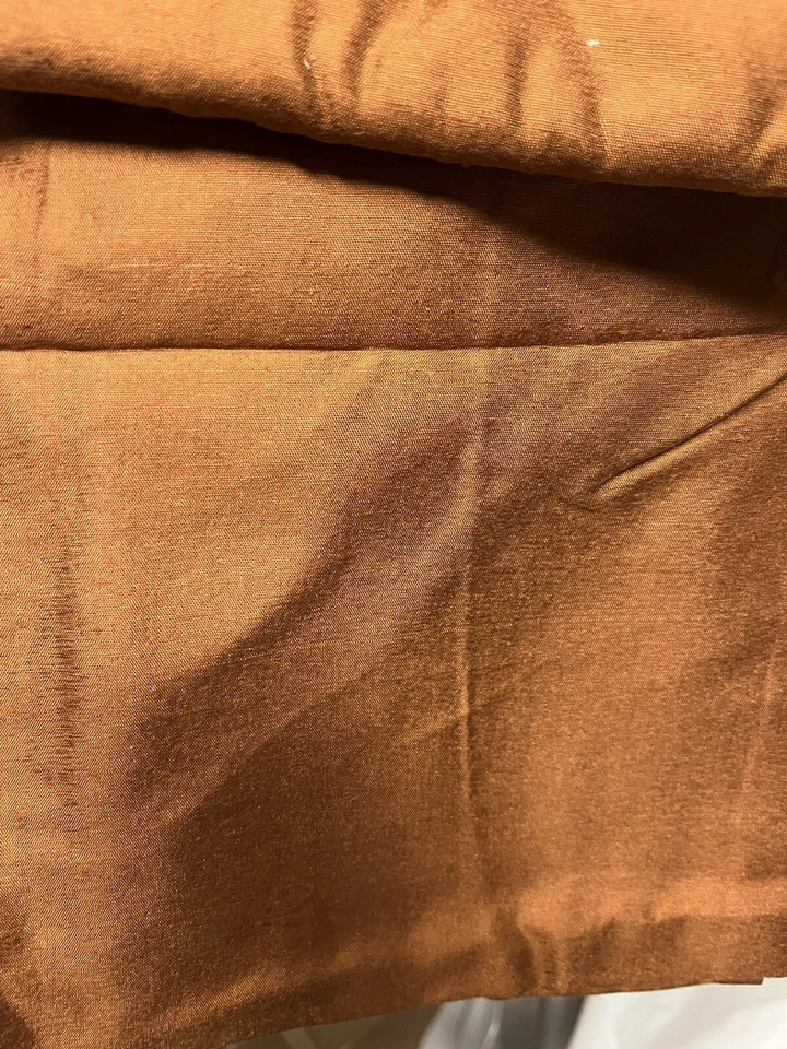 1 West Elm grommet  silk  curtain Drape panel 48 X 84 rust color New  - Image 2 of 2