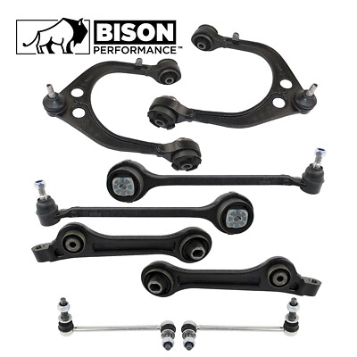 Bison Performance 8pc Front Upper Lower Control Arm Sway Bar For 300 Charger RWD