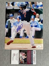 CLEVELAND GUARDIANS- MYLES STRAW AUTOGRAPH 8x10 ACTION PHOTO JSA AS93325
