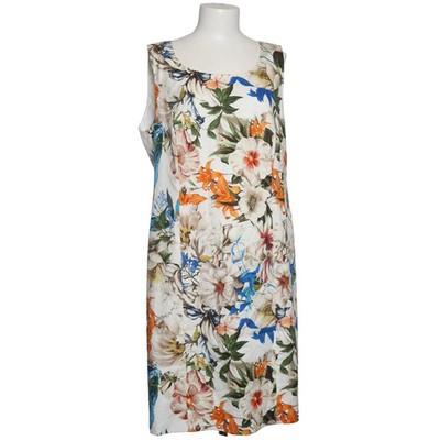 White Label, Kleid, Größe: 46, Weiß/Mehrfarbig, Baumwolle/Elasthan, Blumen #JC9