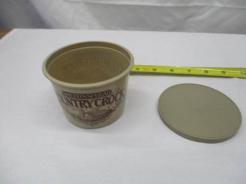 Vintage Country Crock Tub Container Lid Margarine Fleischmann classic cup