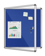 28x26 Enclosed Bulletin Board, Lockable Weather-Resistant Aluminum Cork Notic...