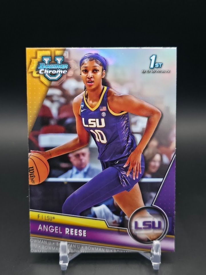 2023-24 Bowman U Chrome Angel Reese 1st Refractor LSU Lady Tigers