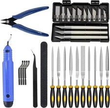 32 Piece 3D Print Tool Kit Includes Debur Tool, Cleaning, Finishing and Printing