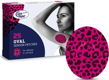 CureTape® Sensor Patches Art protective plasters, Leopard color, 25 pcs