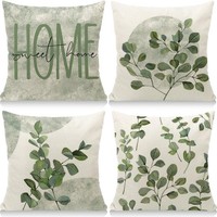 Kissenbezug 45X45 4Er Set Leinen Boho Deko FüR Garten Und Balkon