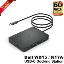 Dell K17A USB-C Laptop Docking Station 130W 4K HDMI VGA 5FDDV K17A001 WD15