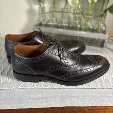 Allen Edmonds “Whitney” Mens Dark Brown Oxford Wingtip Leather Shoes. 10 1/2 D