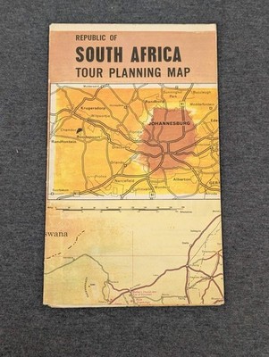 Vintage Republic of South Africa Tour Planning Map