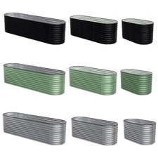 Galvanised Steel Raised Garden Bed Outdoor Flower Vegetable Planter Grow Box