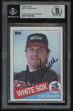 1985 Topps Tom Seaver Actually Signed RC AUTO Autograph BGS BAS Authentic 670