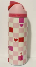 Owala Freesip 32 oz. Pink Checker Heart Design