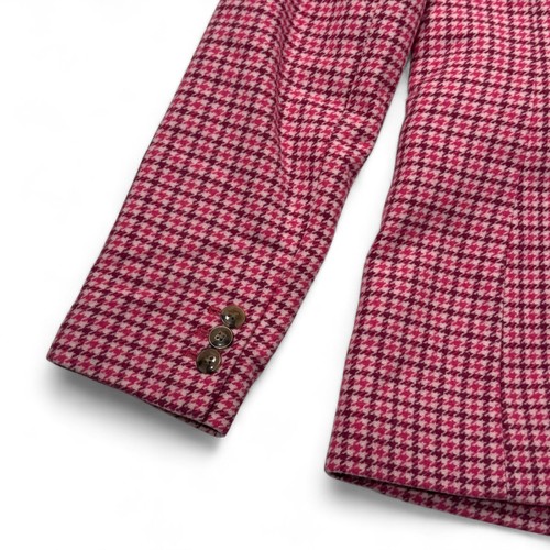 J Crew Houndstooth Blazer Pink Career Jacket Business Casual Wool Blend Womens 6 - Picture 10 of 14