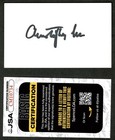 Christopher Lee Signed Autographed 3x5 Card JSA Cert Star Wa