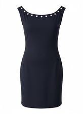 Madden Girl Black Mini Dress with Gold Grommets, Size L Juniors