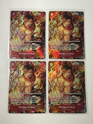 Portgas.D.Ace ST15-005 Illustration Box Vol. 5 Promo 4 Card Play Set Lot