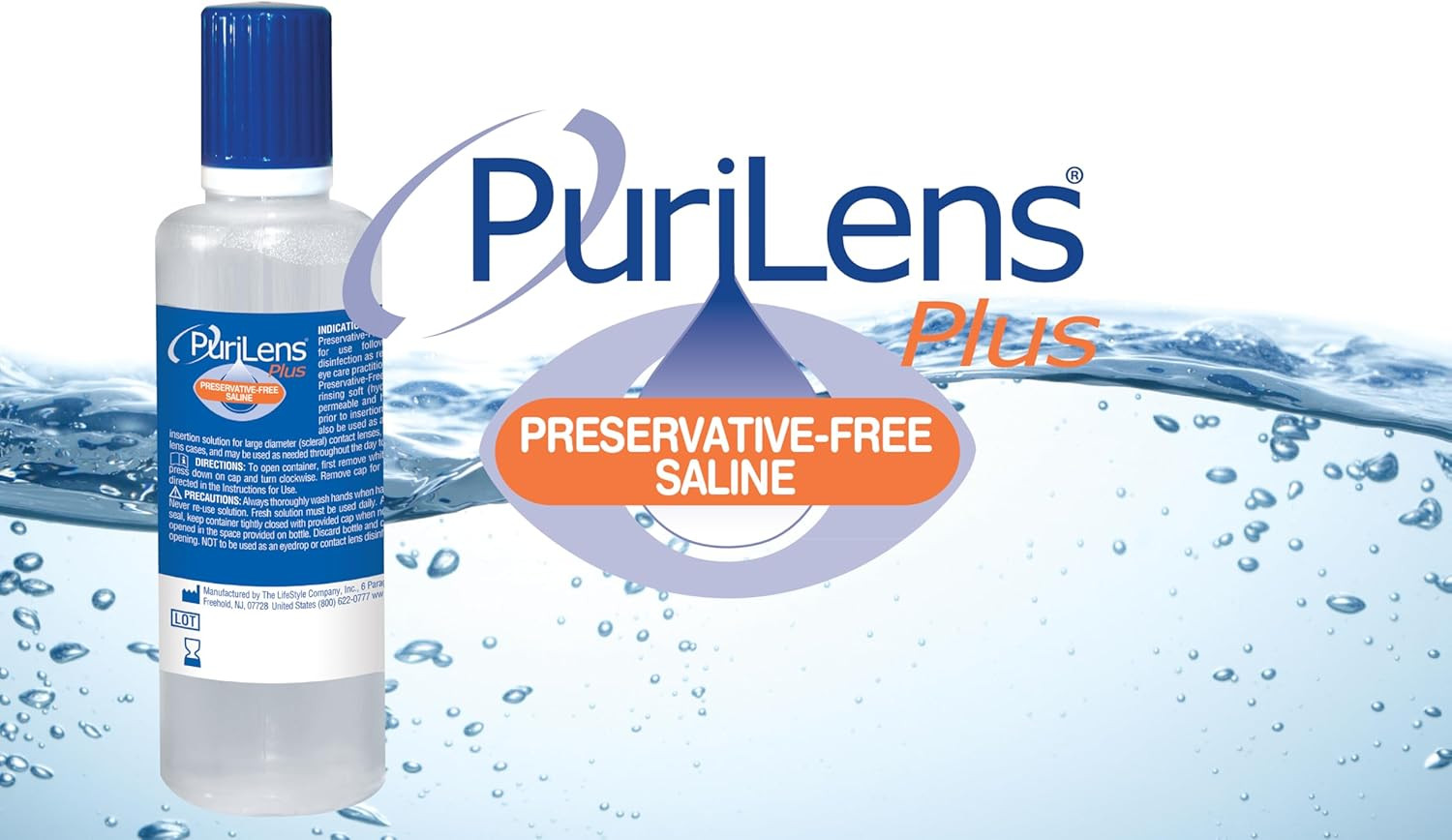 plus Preservative-Free Contact Lens Saline 120Ml (4 Fl. Oz.) 12 Pack