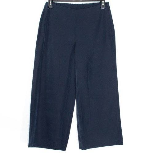 Neu mit Etikett J Jill Hose kurz geschnitten weites Bein minimalistisch Boho Beruf Karriere blau Small
