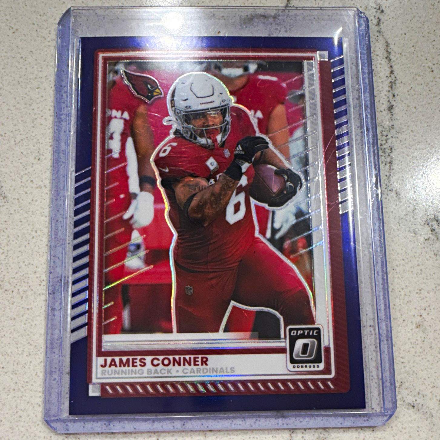 Panini 2025 Donruss Optic James Conner #111 Purple Prizm /60 Cardinals