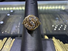 14kt Gold Diamond S Ring