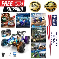 Durable Remote Control Car with Flashing LED Lights - Perfect Gift for Kids 4-12