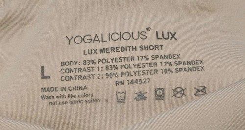 Yogalicious Lux Meredith Short Crystal Gray Large NEW With Tags - Picture 5 of 5