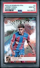 2023-24 Donruss FIFA Soccer Rookie Kings Silver #2 Lamine Yamal RC Rookie PSA 10